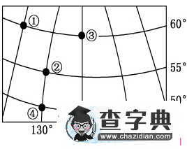 高二地理經(jīng)緯網(wǎng)練習(xí)題及答案2