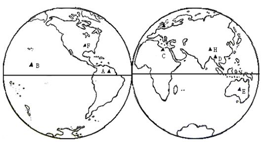 七上地理第一次月考測試題9