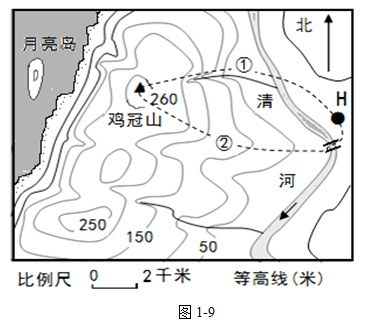 地圖及地形圖達標檢測10