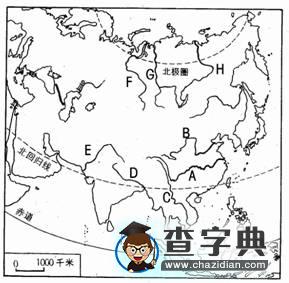 《亞洲的自然環(huán)境》習(xí)題5