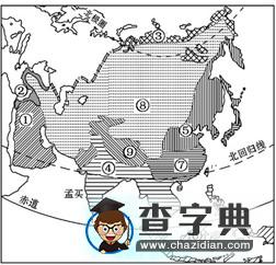 《亞洲的自然環(huán)境》同步測試11