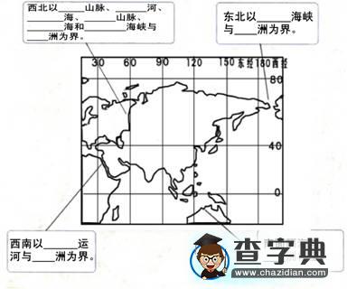 《亞洲的自然環(huán)境》習(xí)題3