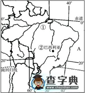 2017初中地理巴西練習(xí)題及答案1