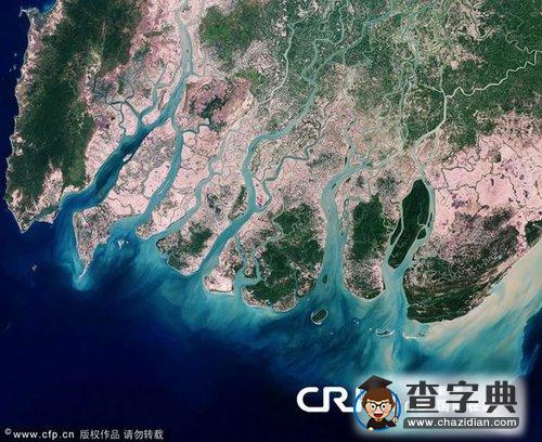 外太空鳥瞰地球河流2