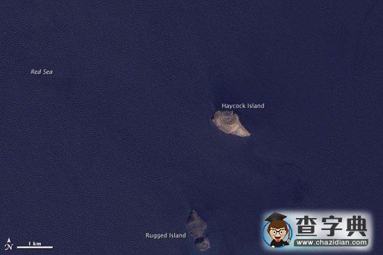 太空觀察到紅海海底火山爆發(fā)形成新島嶼2
