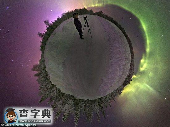 攝影師拍合成全景圖像 綠色光環(huán)環(huán)繞星球(圖)3