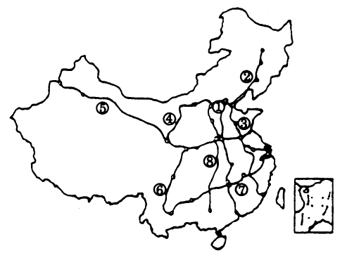 中考地理輔導(dǎo)：中國(guó)的鐵路和公路--反饋練習(xí)2