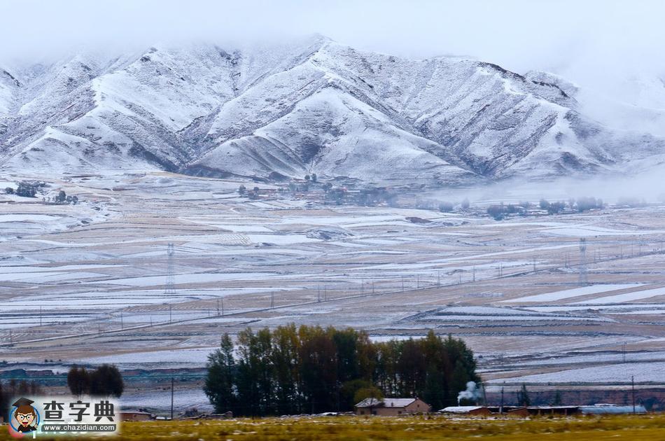甘肅張掖深秋迎首場降雪 雪后的祁連山壯麗妖嬈4
