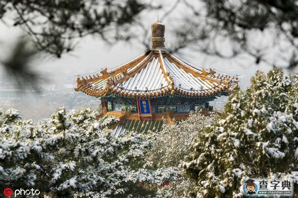 登高景山眺望北京故宮下雪，紫禁城就驚艷了全世界3