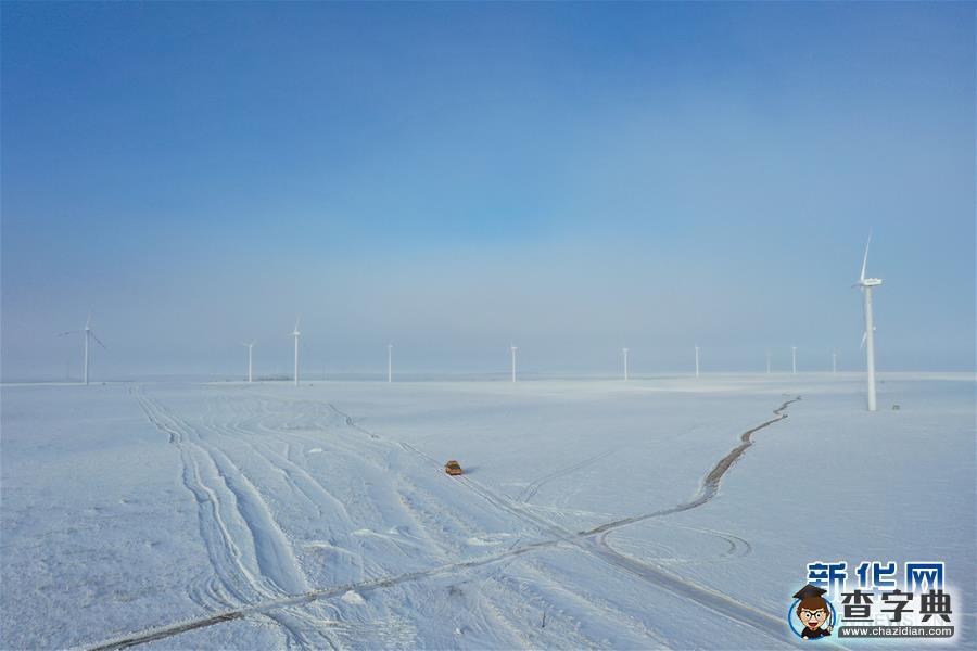 冬日內(nèi)蒙草原白雪皚皚景色壯美：日暈、霧凇、雪原放牧6
