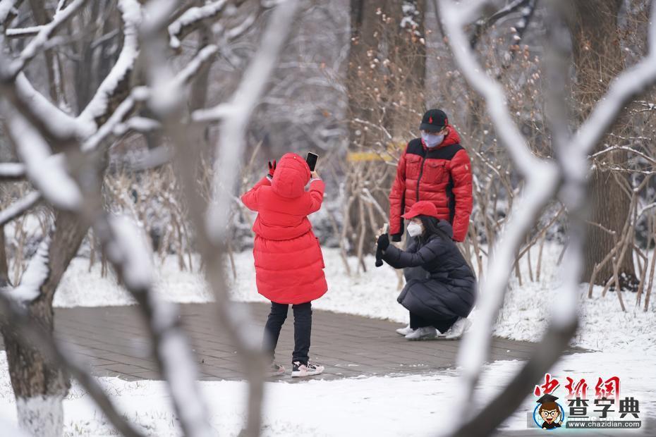 北京迎鼠年首場降雪2