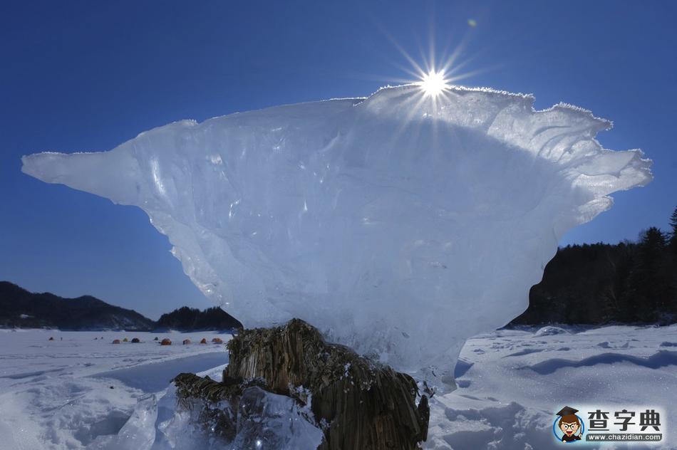太神奇了！日本北海道出現(xiàn)“蘑菇冰”2
