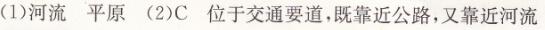 人教版七年級(jí)上冊(cè)地理第四章第三節(jié)人類(lèi)的聚居地——聚落（一）長(zhǎng)江作業(yè)本答案1