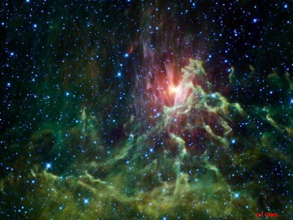 高速逃逸恒星（圖片提供：NASA/JPL-Caltech/WISE Team）