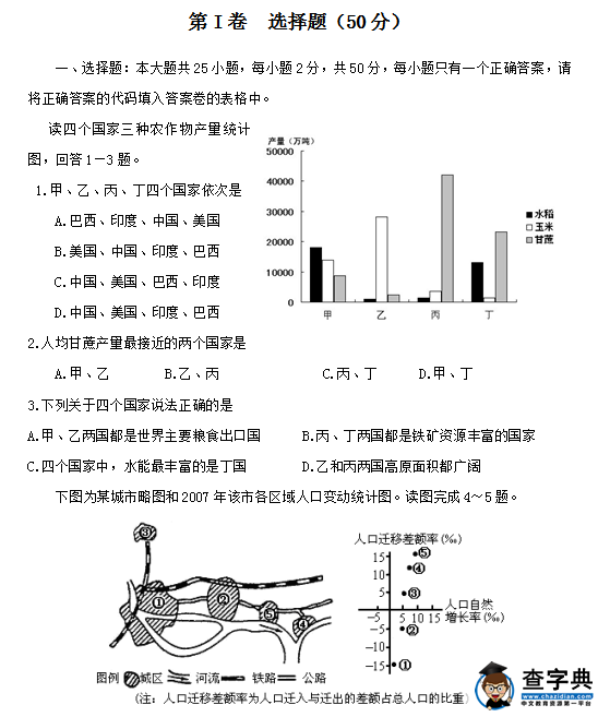 高考地理備考專練題.png